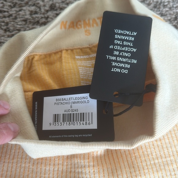 NagnataBallet Legging Pistachio/Marigold size small - Picture 4 of 6
